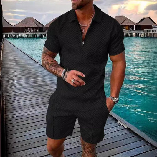 Costume de loisir élégant pour hommes avec design texturé Chic und Stil