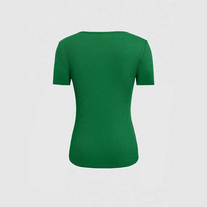 Dames haut ajusté avec des détails cut-out Chic und Stil