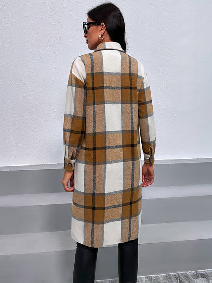 Chemise overshirt à carreaux pour femmes avec coupe décontractée et manches longues Chic und Stil