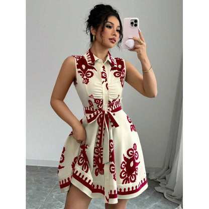 Robe chemise pour femmes avec ceinture à nouer Chic und Stil