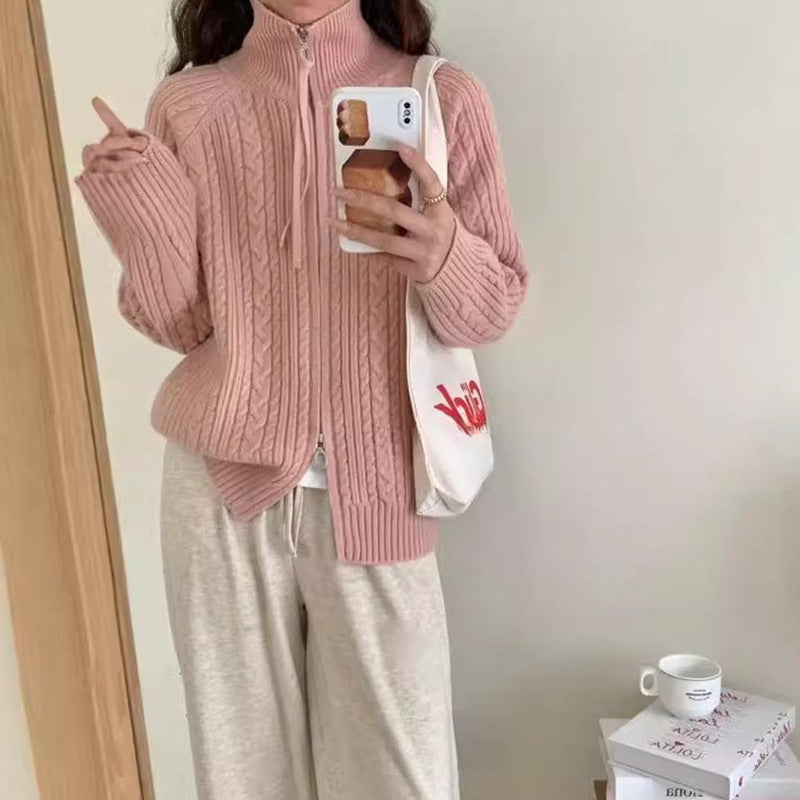 Dames gilet avec col haut et fermeture éclair Chic und Stil