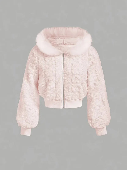 Ladies Cozy Fleece Pullover with Raglan Cut and Hood Chic und Stil