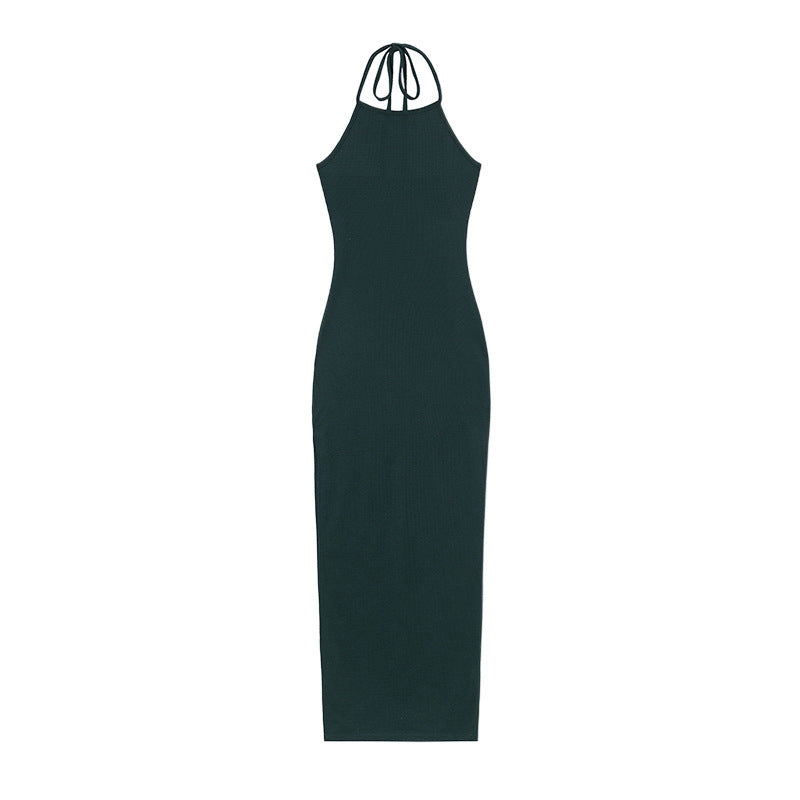 Robe maxi bodycon à col halter pour femmes Chic und Stil