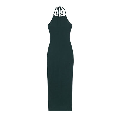 Robe maxi bodycon à col halter pour femmes Chic und Stil