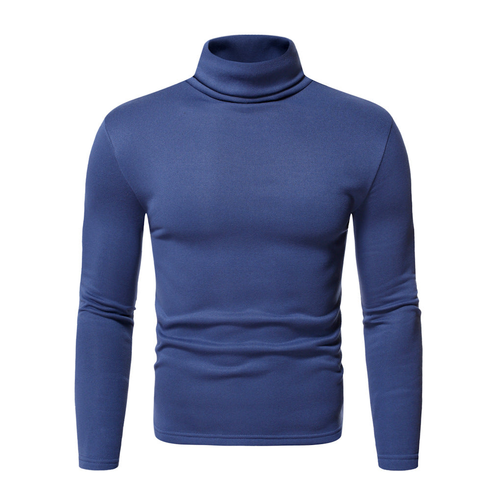 Pull à col roulé pour hommes en mélange de coton de haute qualité avec coupe ajustée Chic und Stil