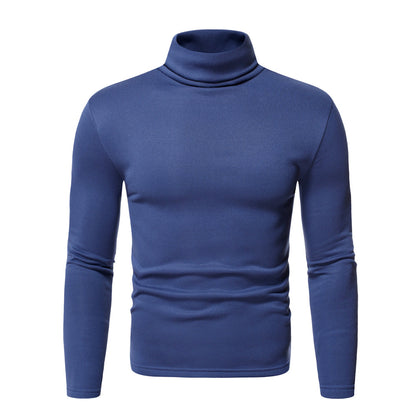 Pull à col roulé pour hommes en mélange de coton de haute qualité avec coupe ajustée Chic und Stil