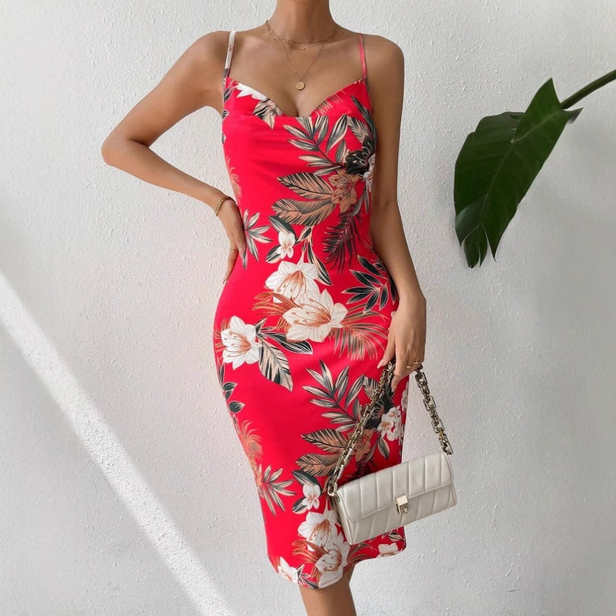 Robe midi bodycon florale Chic und Stil pour femmes