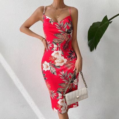 Robe midi bodycon florale Chic und Stil pour femmes