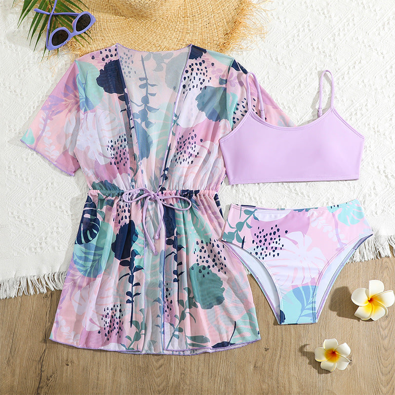 Dames Ensemble de Maillot de Bain Tropical à Trois Pièces Chic und Stil