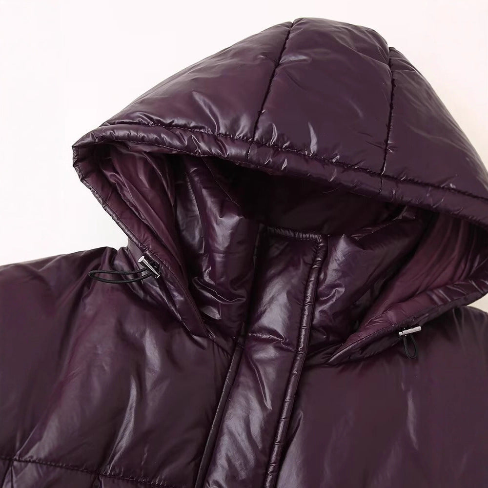 Dames doudoune d'hiver matelassée avec capuche et poches pratiques Chic und Stil