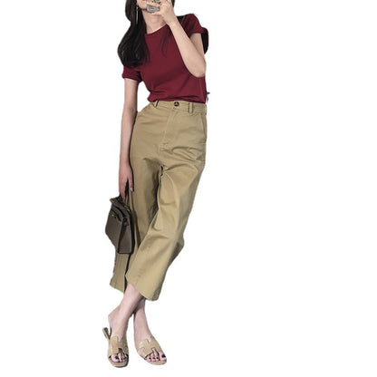 Pantalons larges à taille haute pour femmes Chic und Stil