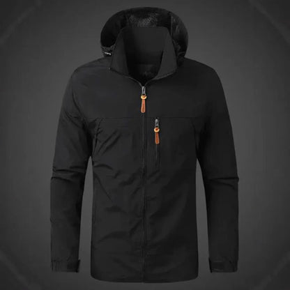 Functional waterproof jacket for men with adjustable hood Chic and Style