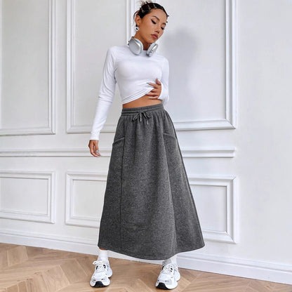 Jupe maxi sportive pour femmes avec poches pratiques et taille élastique Chic und Stil