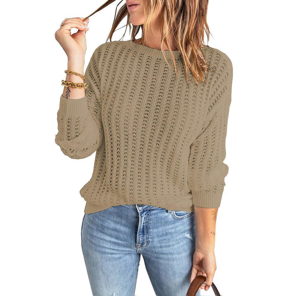 Pull en tricot pour femmes avec motif texturé et manches larges Chic und Stil