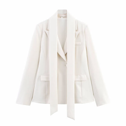 Dames blazer élégant avec foulard amovible Chic und Stil