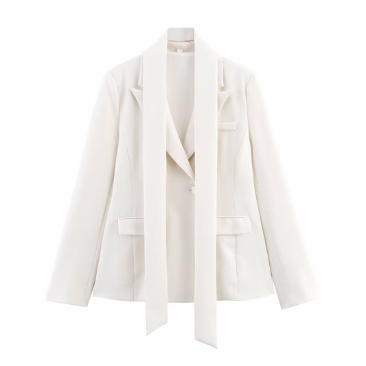 Dames blazer élégant avec foulard amovible Chic und Stil