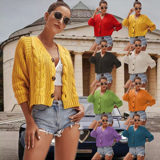 Veste en tricot épais pour femmes avec boutons décoratifs et coupe décontractée Chic und Stil