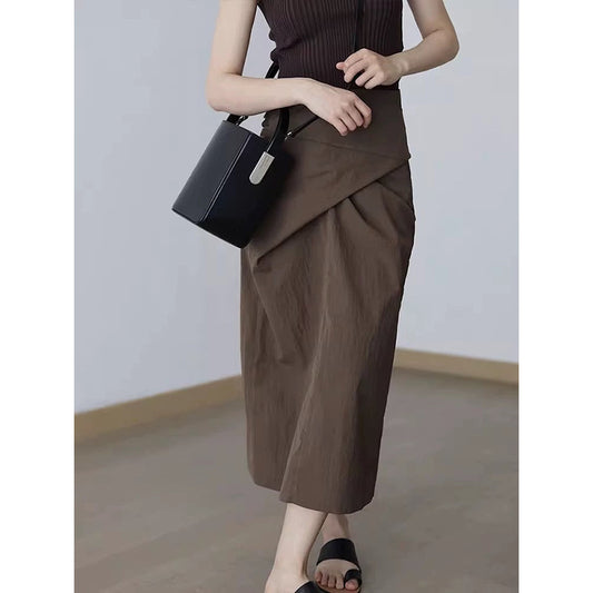 Jupe enroulée taille haute pour femmes Chic und Stil
