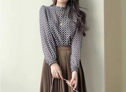 Dames élégante blouse à motifs géométriques Chic und Stil