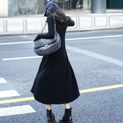 Robe en tricot à manches longues pour dames Chic und Stil