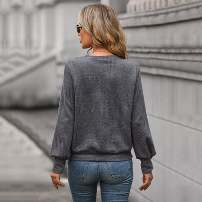 Pull-over en tricot décontracté pour femme avec motif texturé Chic und Stil