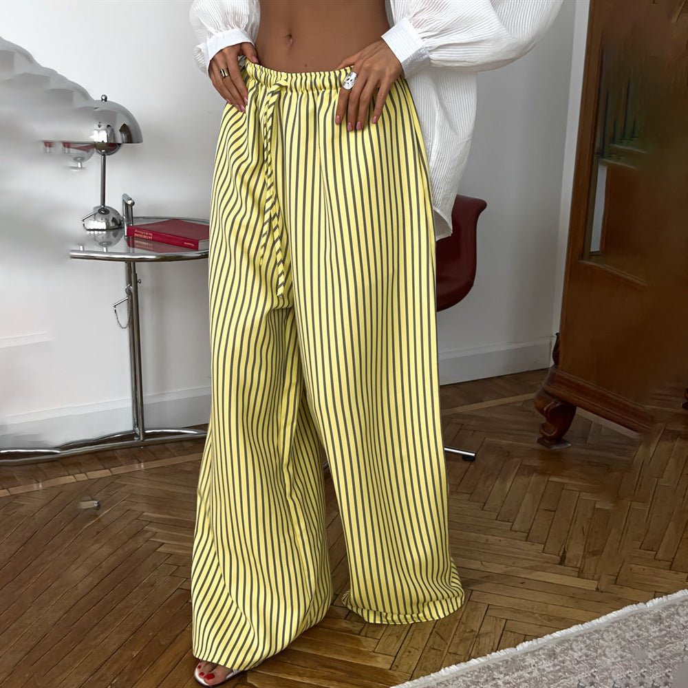 Marlene wide pants for ladies with stylish stripes Chic and Style
