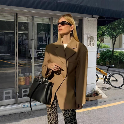 Dames Élégant Blazer Oversize Chic und Stil