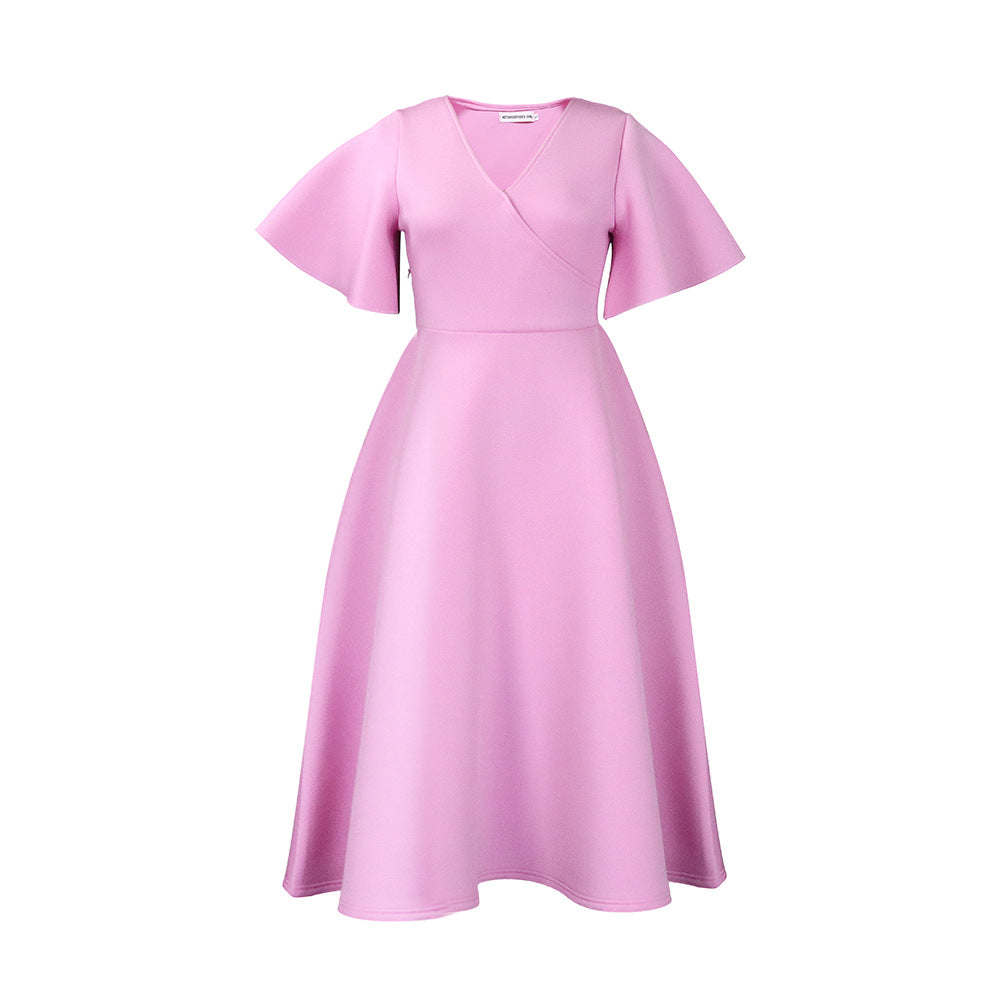 Robe portefeuille pour femmes avec une coupe fluide et des manches volumineuses Chic und Stil