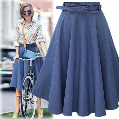 Roc robe A-line dames avec ceinture de taille et coupe originale Chic und Stil