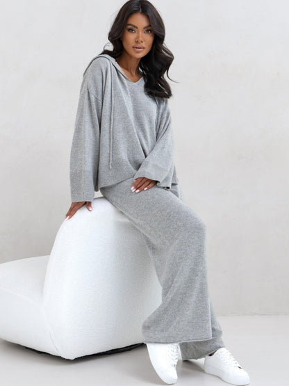 Dames Cozy combinaison tricot avec capuche et jambes larges Chic und Stil