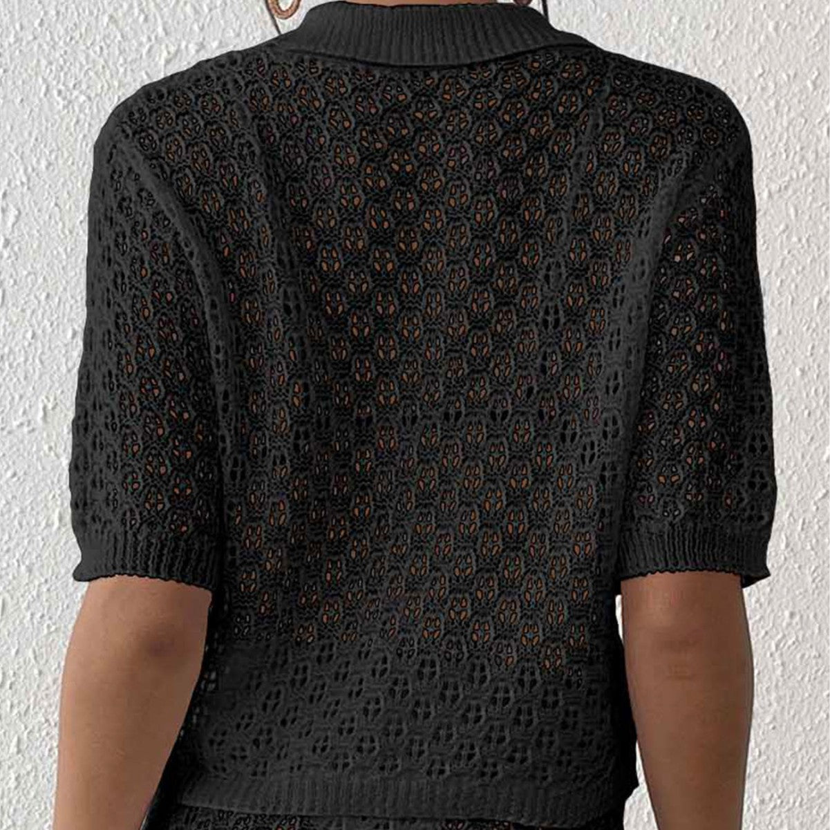 Gilet féminin en tricot ouvert au crochet Chic und Stil