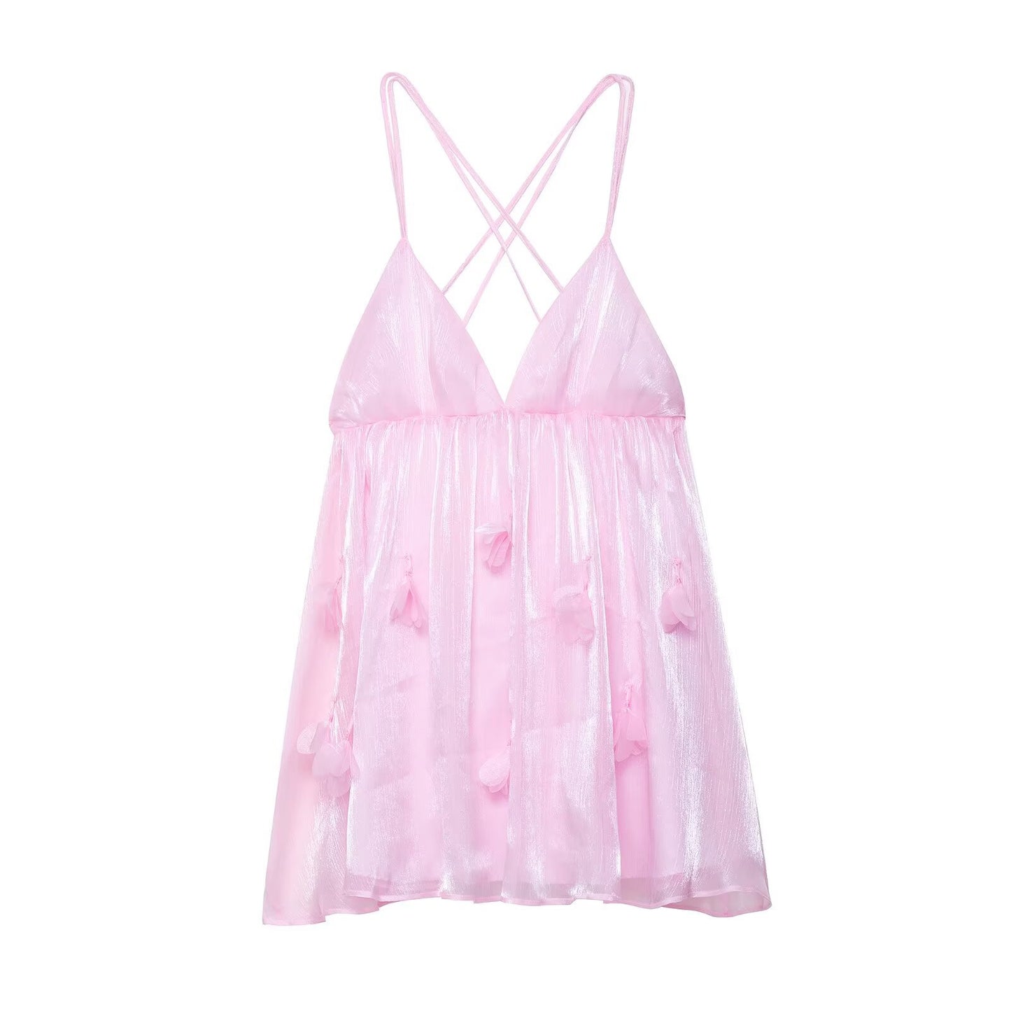 Robe de soirée pour femme avec détail dos croisé et appliqués floraux Chic und Stil