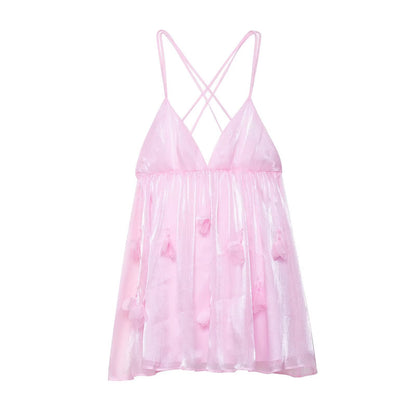Robe de soirée pour femme avec détail dos croisé et appliqués floraux Chic und Stil