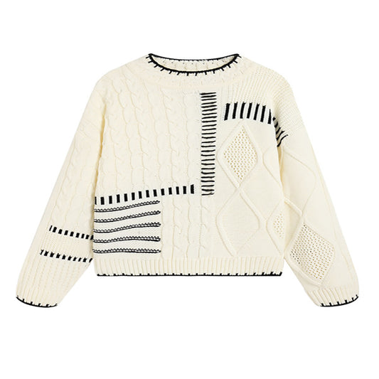 Pull en tricot décontracté pour femmes avec motif graphique Chic und Stil