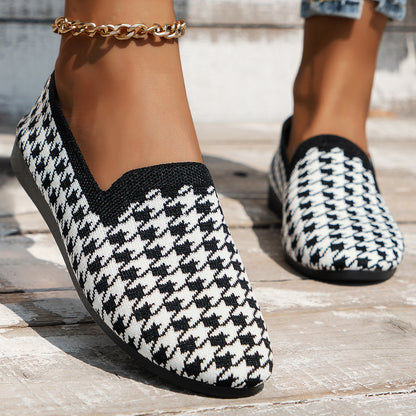Baskets Slip-On pour femmes avec un motif pied-de-poule innovant et une semelle intérieure flexible Chic und Stil