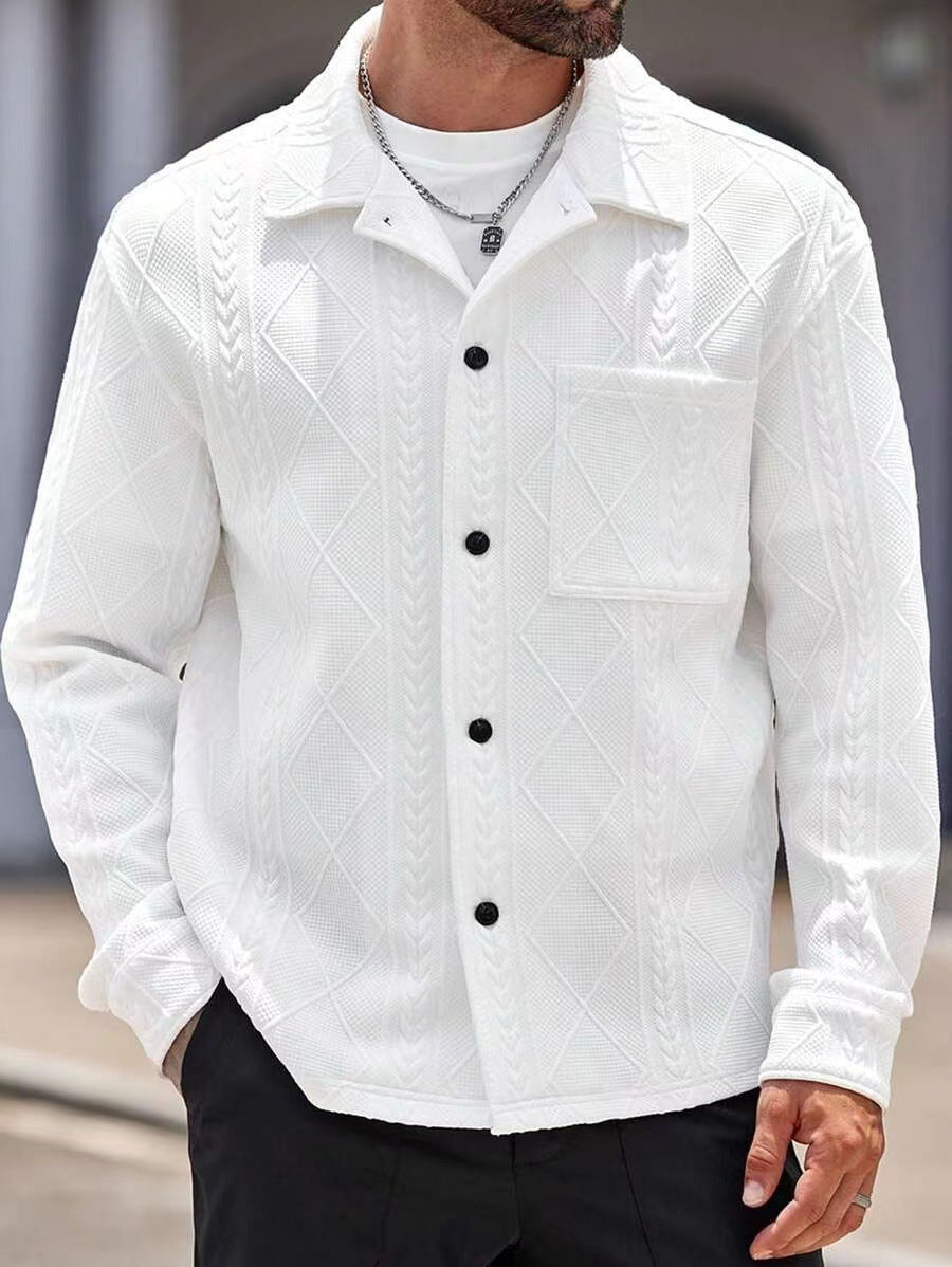 Chemise en tricot pour hommes au design moderne et au tissu texturé Chic und Stil