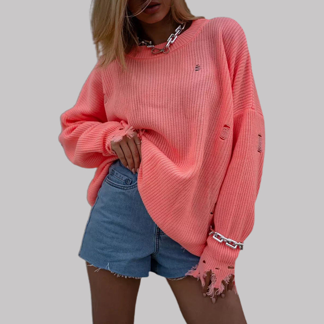 Pull en tricot oversized pour femmes Chic und Stil