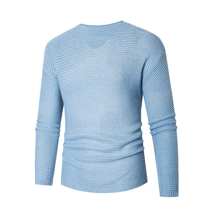 Pull-over en tricot à col V pour hommes en matériau respirant Chic und Stil