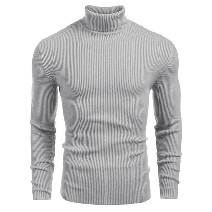 Pullover with turtleneck for men with textured ribbing pattern Chic and Style