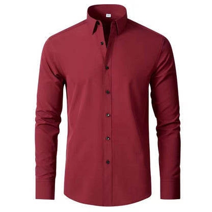 Chemise pour hommes à manches longues avec une coupe élégante et des détails de boutons raffinés Chic und Stil