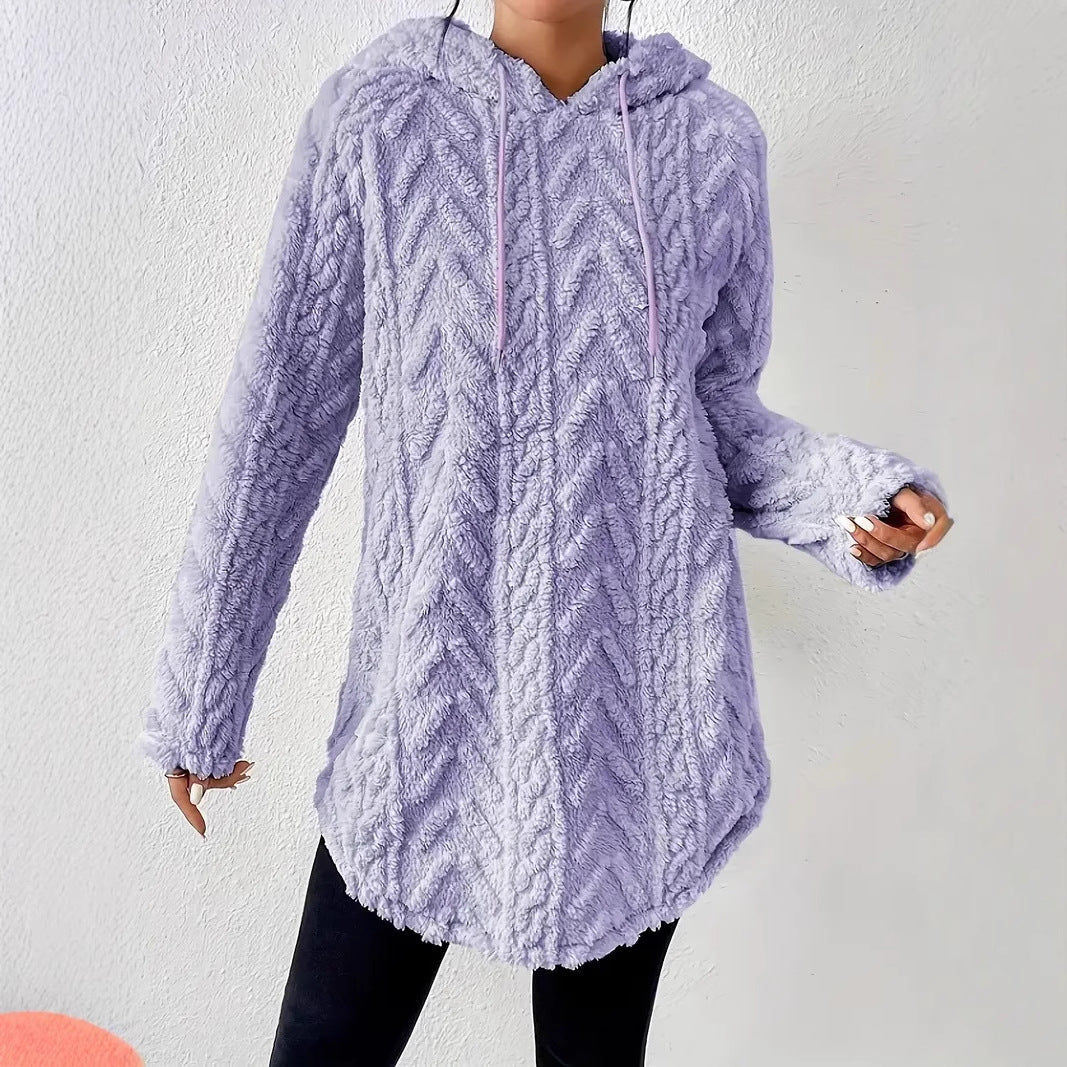 Pull en tricot confortable pour femme avec capuche et structure Chic und Stil