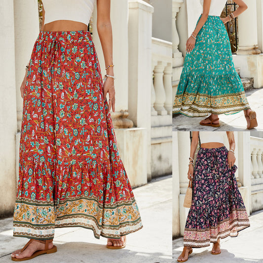 Jupe maxi bohémienne à imprimé floral Chic und Stil