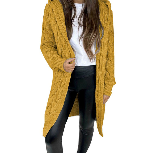 Dames cardigan en tricot avec capuche et motif texturé Chic und Still