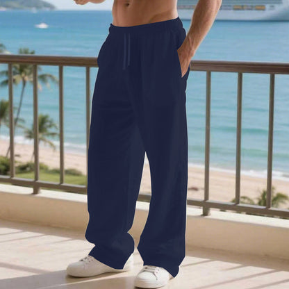 Comfortable beach pants for men with side pockets and elastic waistband Chic and Style
