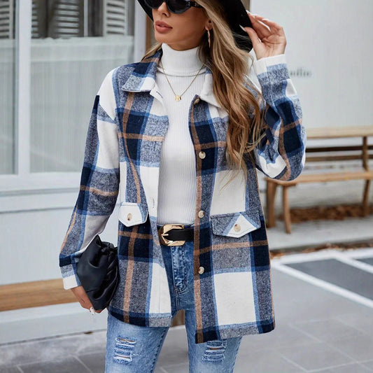 Chemise overshirt à carreaux pour femmes Chic und Stil