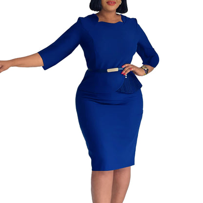 Robes pour femmes ajustées avec fronces et ceinture Chic und Stil