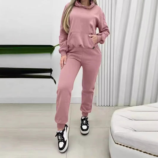 Dames ensemble de sweat à capuche confortable avec poches pratiques Chic und Stil