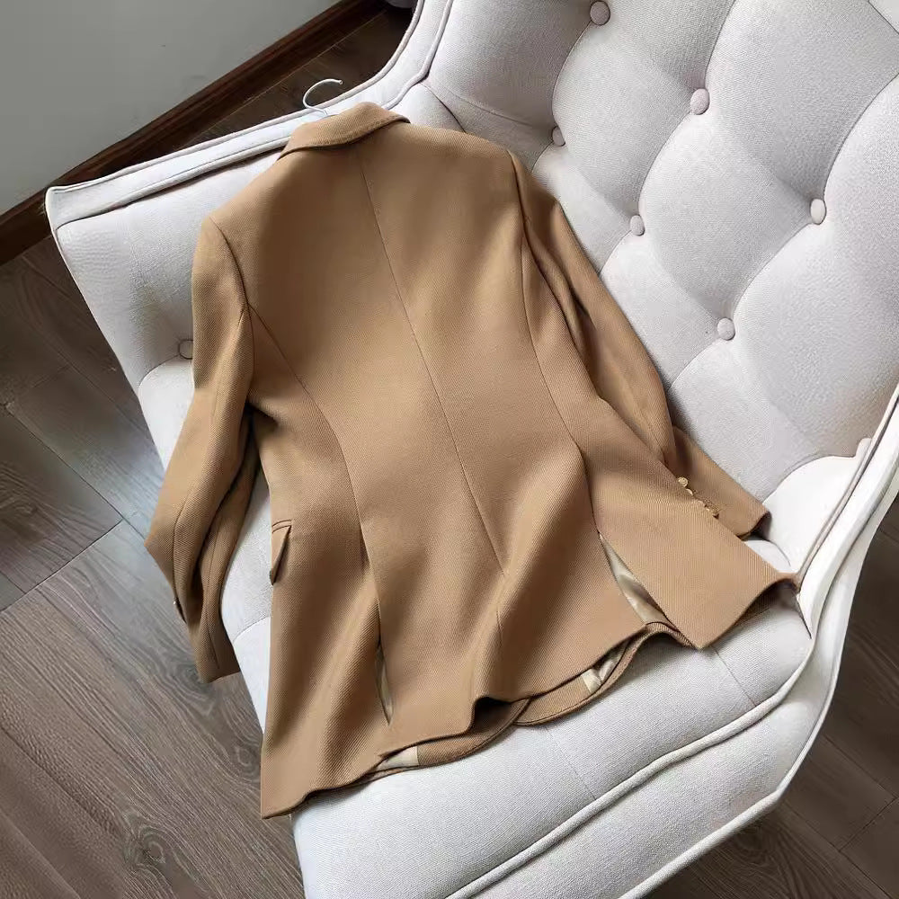 Blazer Élégant à Double Devant pour Femmes avec Boutons Métalliques Chic und Stil