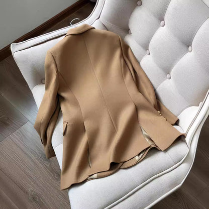 Blazer Élégant à Double Devant pour Femmes avec Boutons Métalliques Chic und Stil