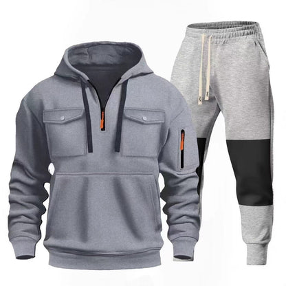 Chic and Style functional sweatshirt and jogger pants set for men